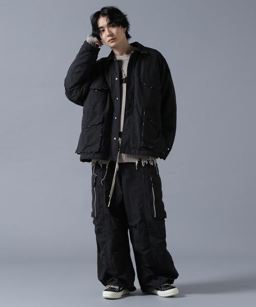 「DANKE SCHON」 ミリタリージャケット L ブラック メンズ_画像4