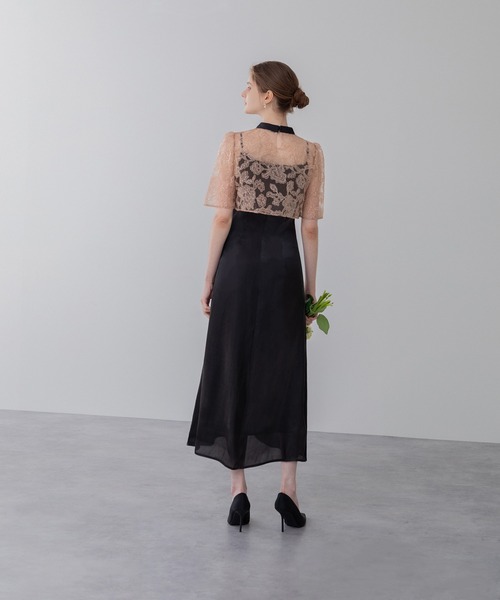 「Leja」 コンビワンピース MEDIUM ブラック レディースの画像