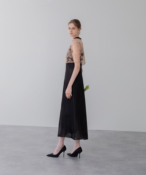 「Leja」 コンビワンピース MEDIUM ブラック レディースの画像