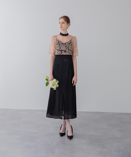 「Leja」 コンビワンピース MEDIUM ブラック レディースの画像