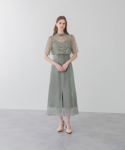 「Leja」 コンビワンピース MEDIUM ブラック レディースの画像