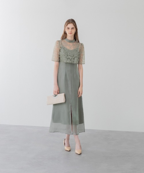 「Leja」 コンビワンピース MEDIUM ブラック レディースの画像