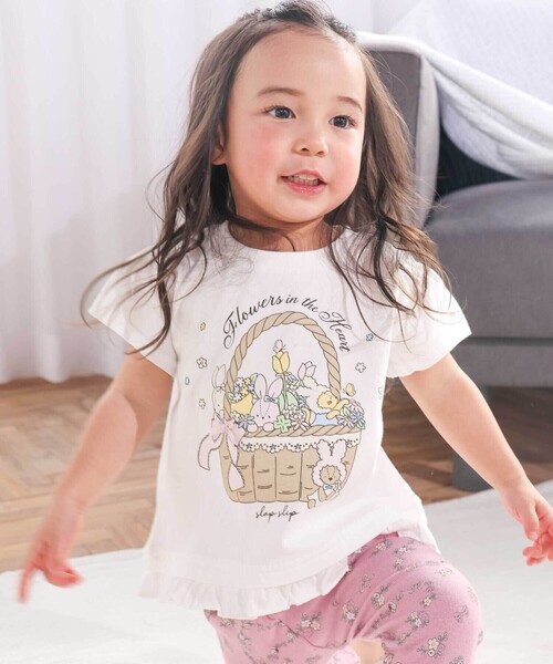 非売品未開封 Ｌサイズ BABY D Tシャツ グレー/ピンク 当選品 SLAP SLIP（スラップスリップ） tシャツ 「スララク/防汚加工