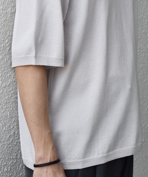 SHIPS any tシャツ any:「手洗い可能」ハイゲージ ニット リネン