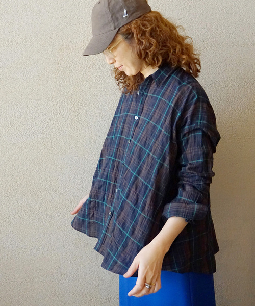 journal standard LUXE シャーリングチェックBigシャツ JOURNAL STANDARD LUXE（ジャーナルスタンダード ラックス） ブラウス