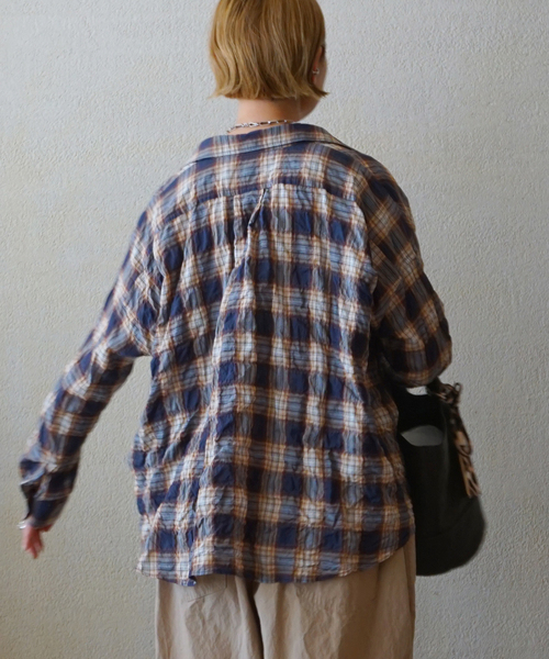 journal standard LUXE シャーリングチェックBigシャツ JOURNAL STANDARD LUXE（ジャーナルスタンダード ラックス） ブラウス