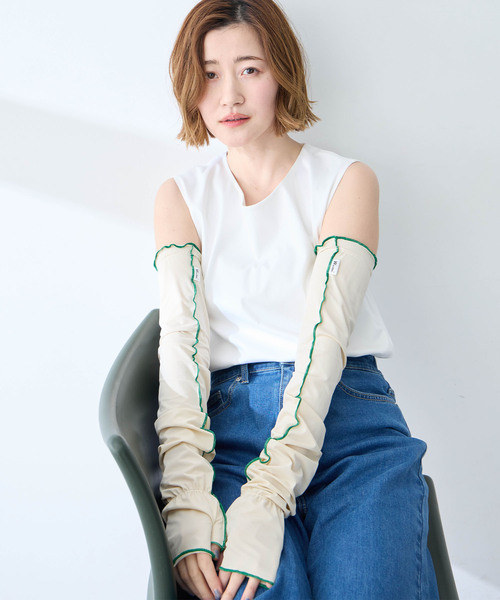 CROSSPLUS ONLINE アームカバー 「Wpc.」UVカット接触冷感親指付き