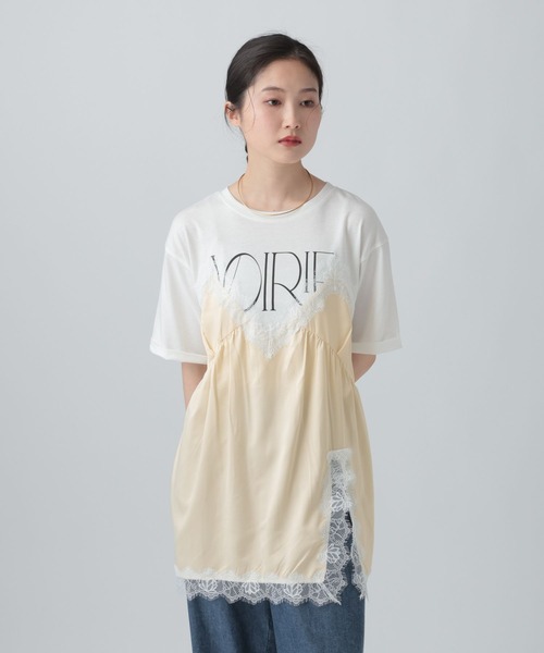 tシャツ キャミドッキングプリントプルオーバー　668383 レディースの画像