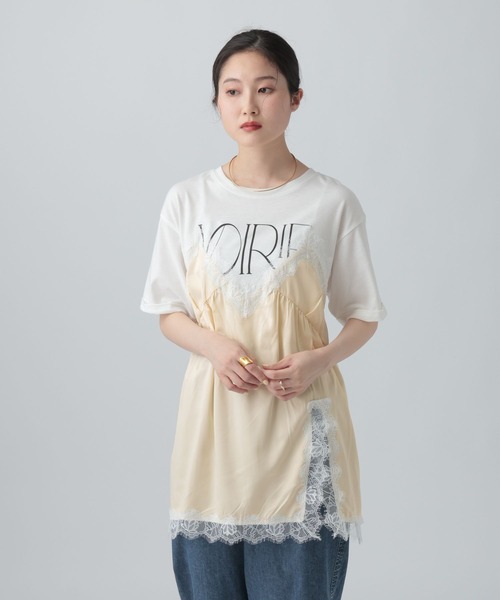 tシャツ キャミドッキングプリントプルオーバー　668383 レディースの画像