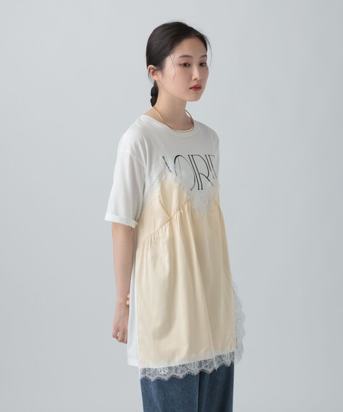 tシャツ キャミドッキングプリントプルオーバー　668383 レディースの画像