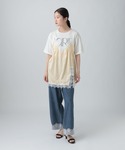 tシャツ 半袖 キャミドッキングプリントプルオ...の詳細画像4