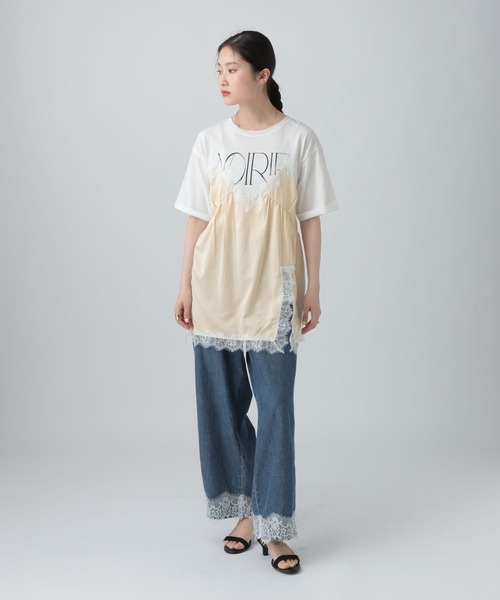 tシャツ キャミドッキングプリントプルオーバー　668383 レディースの画像