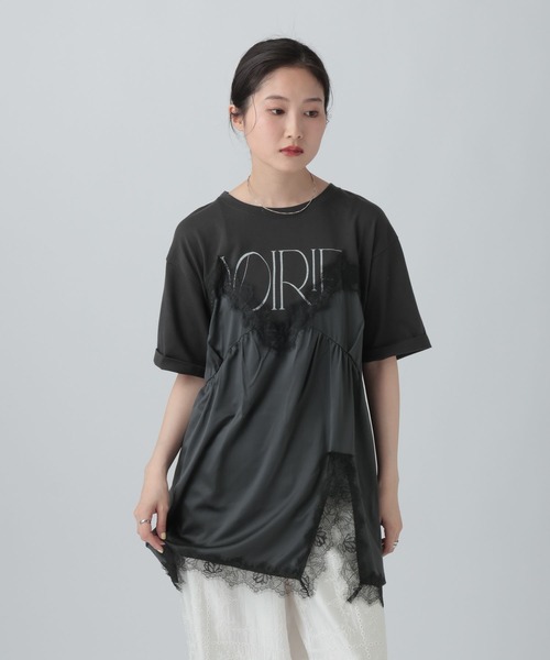 tシャツ キャミドッキングプリントプルオーバー　668383 レディースの画像