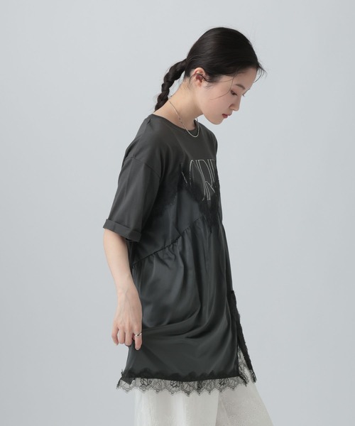 tシャツ キャミドッキングプリントプルオーバー　668383 レディースの画像