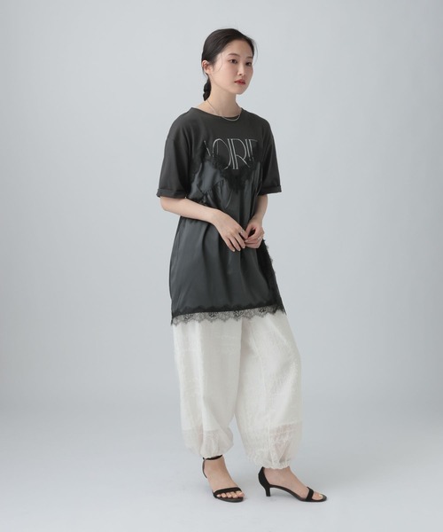 tシャツ キャミドッキングプリントプルオーバー　668383 レディースの画像