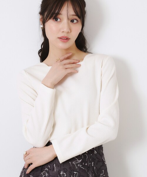 「couture brooch」 長袖カットソー 38 ベビーピンク レディース_画像5