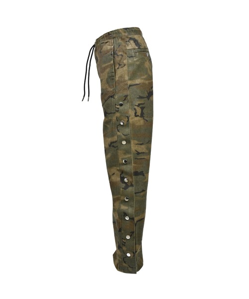 BREATH パンツ NEW RICH SIDE BUTTON COATING CAMO PANTS メンズ