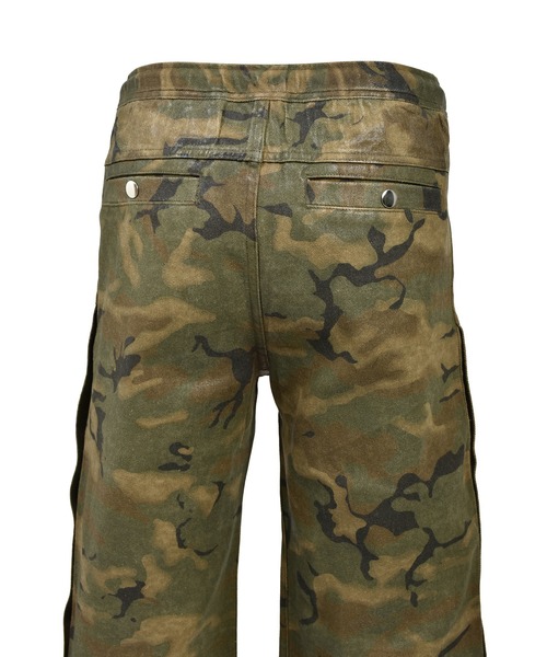 BREATH パンツ NEW RICH SIDE BUTTON COATING CAMO PANTS メンズ