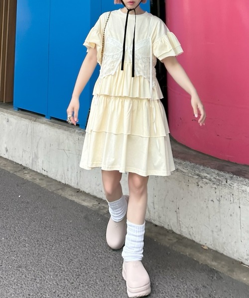 Alley Tokyo ワンピース 「復刻！」半袖になったフリフリカットワンピ