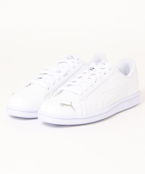 「PUMA」 ローカットスニーカー 24.5cm ホワイト×ゴールド メンズ_画像3