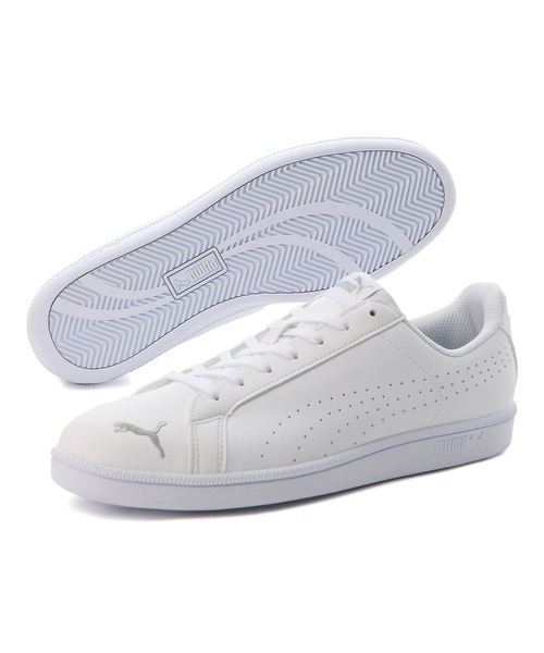 「PUMA」 ローカットスニーカー 24.5cm ホワイト×ゴールド メンズ_画像4
