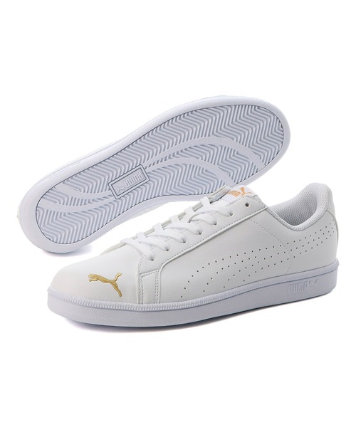 「PUMA」 ローカットスニーカー 24.5cm ホワイト×ゴールド メンズ_画像8
