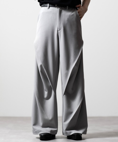 ワイドパンツ スラックス 「CLEL」Prime TR 3D Tuck Slacks / プライムTR 3Dタックスラックス メンズ レディースの画像