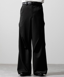 CLEL（クレイル） ワイドパンツ スラックス 「CLEL」Prime TR 3D Tuck