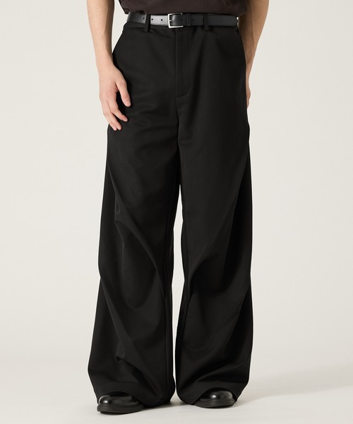 ワイドパンツ スラックス 「CLEL」Prime TR 3D Tuck Slacks / プライムTR 3Dタックスラックス メンズ レディースの画像