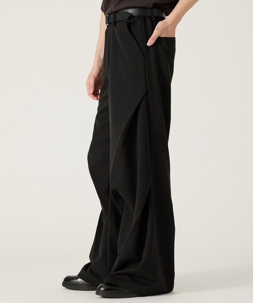 ワイドパンツ スラックス 「CLEL」Prime TR 3D Tuck Slacks / プライムTR 3Dタックスラックス メンズ レディースの画像