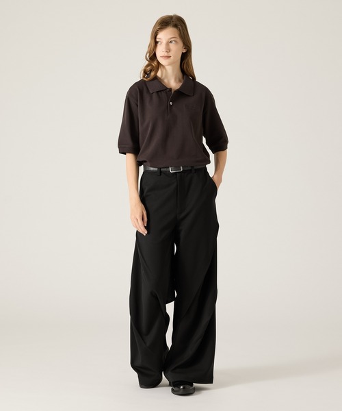ワイドパンツ スラックス 「CLEL」Prime TR 3D Tuck Slacks / プライムTR 3Dタックスラックス メンズ レディースの画像