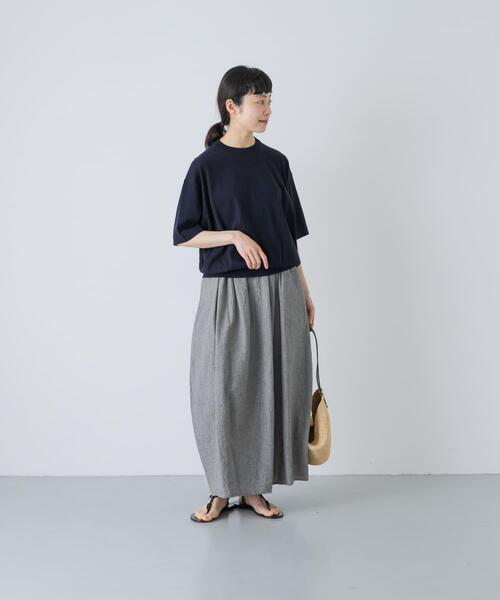 スカート コットンリネンコクーンスカートの画像