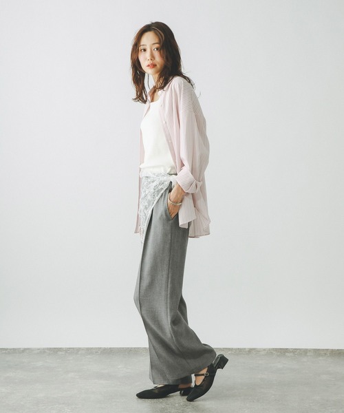 「GLOBAL WORK」 パンツ X-LARGE グレー レディース_画像7