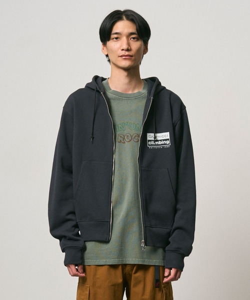 パーカー 裏起毛 GRAMICCI CLIMBING ZIP HOODED SWEATSHIRT｜グラミチクライミングジップフーデッドスウェットシャツ メンズ レディース