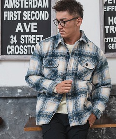 シャツ 「CavariA/キャバリア」チェック柄起毛長袖シャツジャケット メンズ レディース