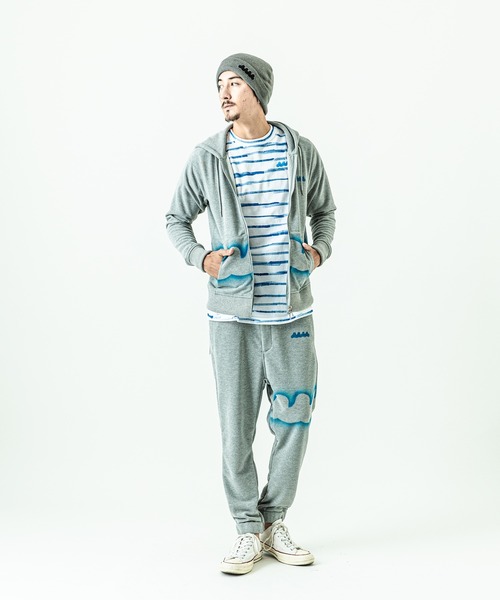 ACANTHUS パーカー ACANTHUS：muta Stencil Freedom Sleeve Zip