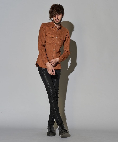 NO ID.（ノーアイディー） シャツ ブラウス ms4721-フェイクスエード