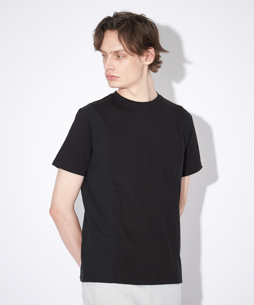 5351 POUR LES HOMMES tシャツ 「BLANC」異素材ガゼット半袖T