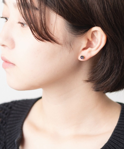 gargle ピアス 「温度で色が変わる」クレセントムーン デザインピアス