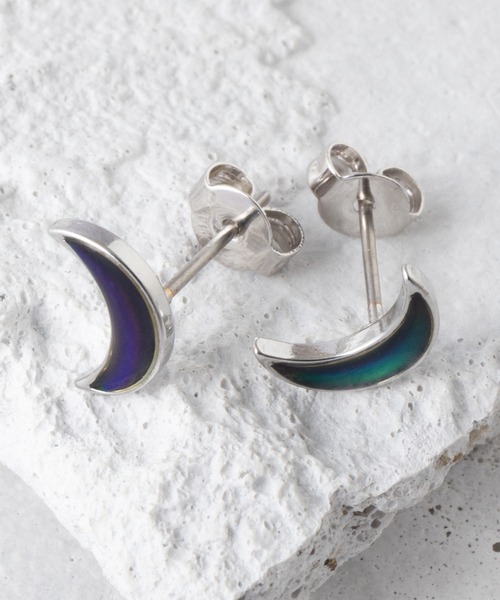 gargle ピアス 「温度で色が変わる」クレセントムーン デザインピアス