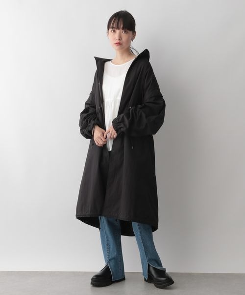 1回着 セオリー ラムファー 2way コート ライナー ミリタリー モッズ 黒 未使用級✨セオリー 定価20万 リアルファー ライナー付きモッズコート