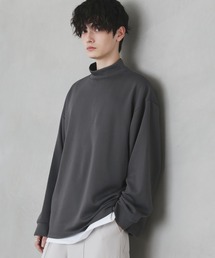 tシャツ モックネックポンチ長袖カットソー メンズ レディース