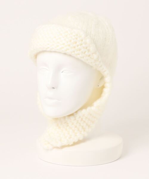 aimoha（アイモハ） ニット帽 ニットキャップ モヘアフライトニット