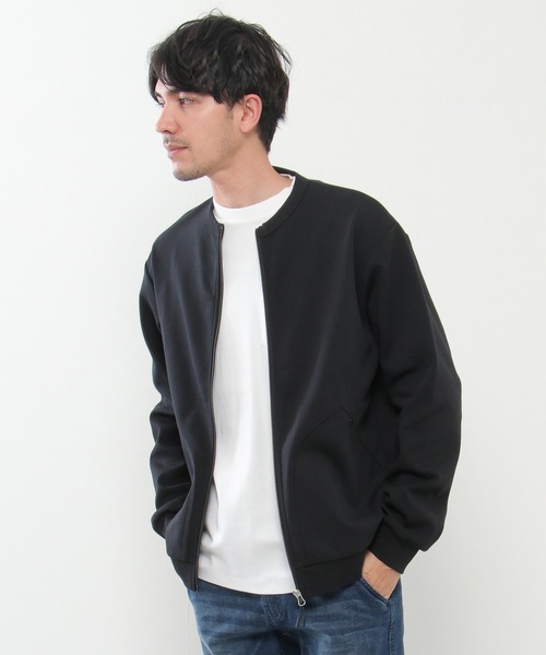 ikka（イッカ） カーディガン テックストレッチジップカーディガン