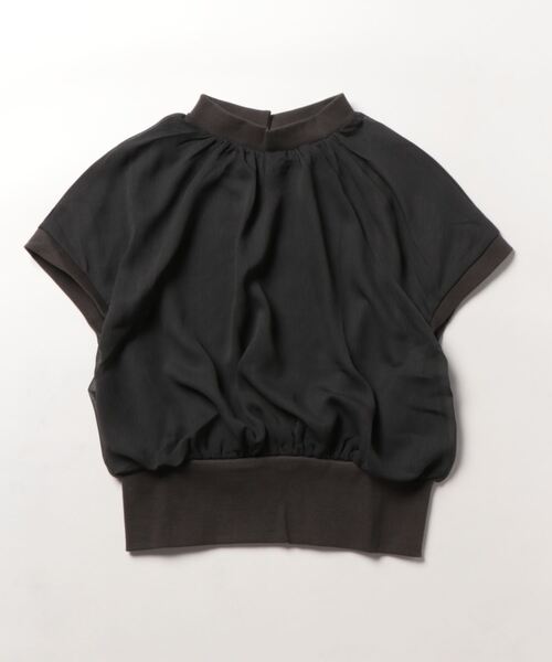tシャツ プチハイネックインナー付ショート丈プルオーバー レディース