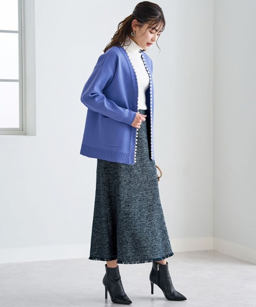 BELLUNA PLUS（ベルーナプラス） セットアップ ツイード調フリンジ使い