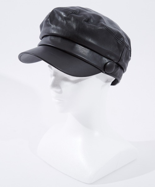 キャップ 帽子 an meets zakka レザーマリンキャップ レディース
