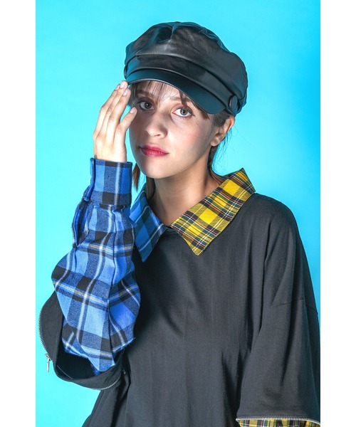 キャップ 帽子 レディース an meets zakka レザーマリンキャップ