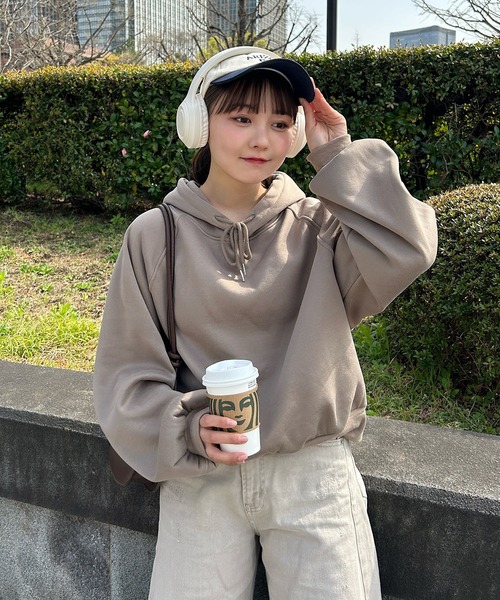 Cham. パーカー 「低身長サイズあり」ゆるだぼシンプルパーカー