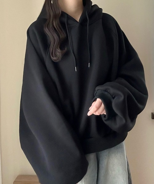 Cham. パーカー 「低身長サイズあり」ゆるだぼシンプルパーカー
